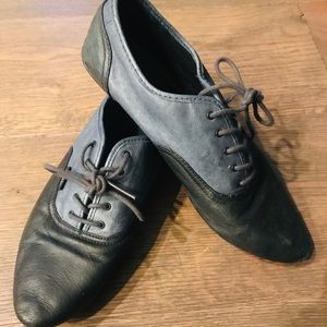 Blue/gray and black pointed toe flats- Vans